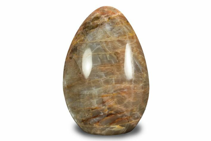 Polished Free-Standing Black-Peach Moonstone - Madagascar #247530